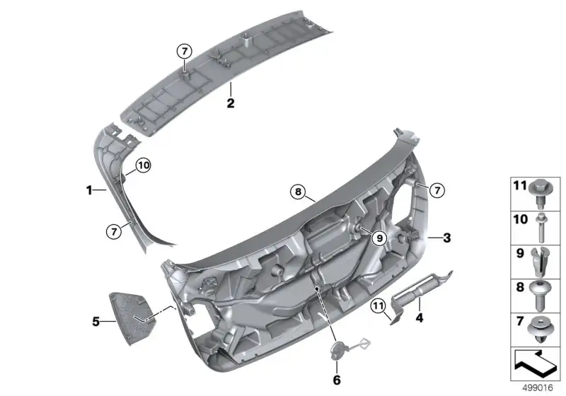 BMW Klappe Lampenwechsel links F20 51497456067 - Bildposition 05