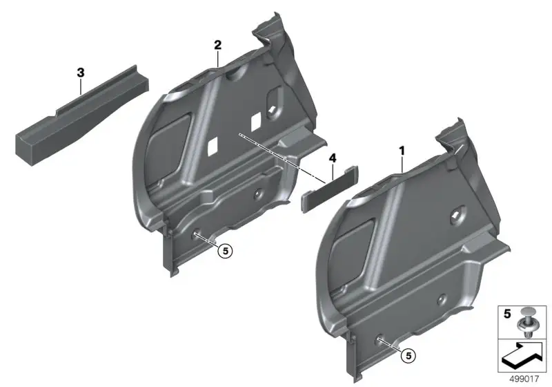 BMW Auflage Längsträger links F20 51477477015 - Bildposition 03