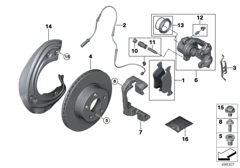 BMW Bremsscheibe belüftet G20 G21 34106877211 - Bildposition 04