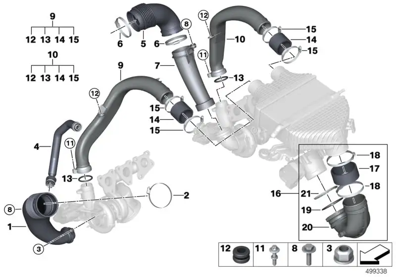 BMW Gummitülle E31 E32 E34 E36 E38 E39 E46 E90 E92 E93 F80 F82 F8