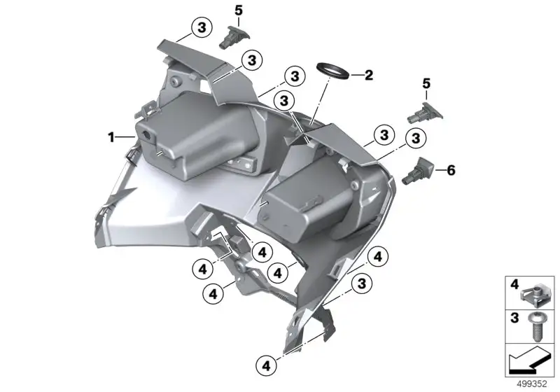 BMW Schalter Klappenentriegelung K08 61318566887