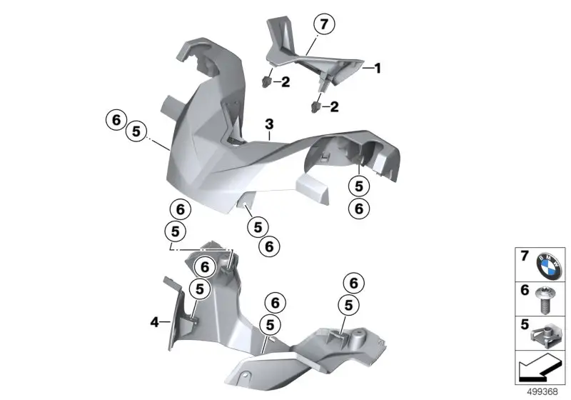 BMW Lenkerabdeckung Mitte K09 46638566795
