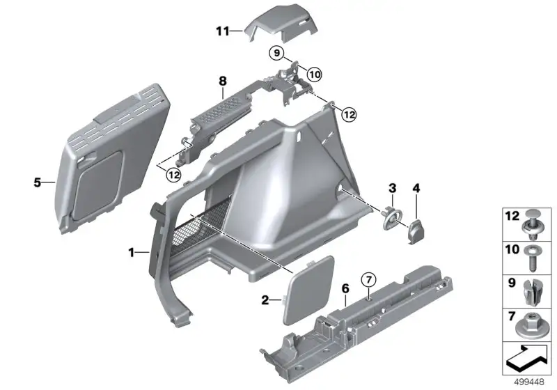 BMW Abdeckung Gurtautomat links G21 51476996019 - Bildposition 11