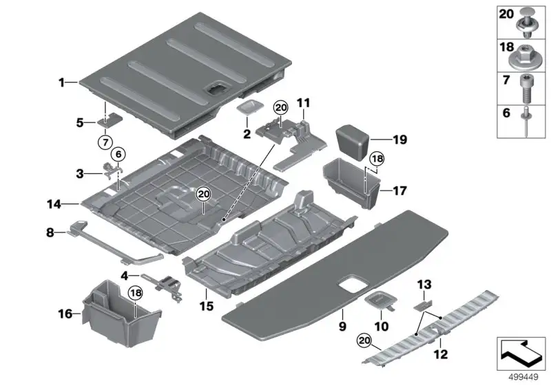BMW Blende Ladekante G21 51477450692