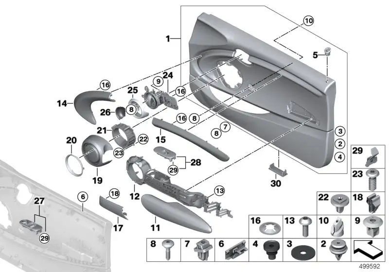 BMW Blende Tür Hinterteil links F56 F56E F57 51417312145
