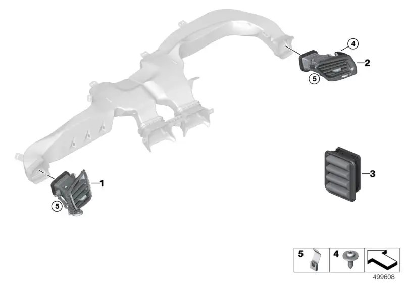 BMW Frischluftgrill Beifahrerseite G29 M40i 64226807441
