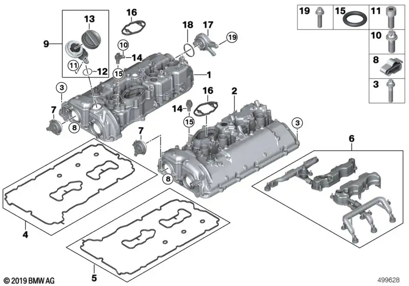 BMW Zylinderkopfhaube F90 F91 F92 F93 F95 F96 11128053530