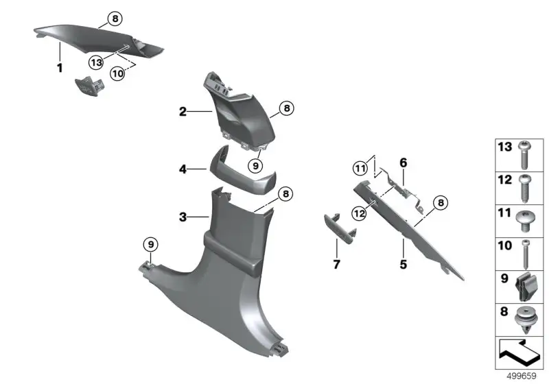 BMW Clip gelb F93 G16 I01 R59 07149288827 - Bildposition 08