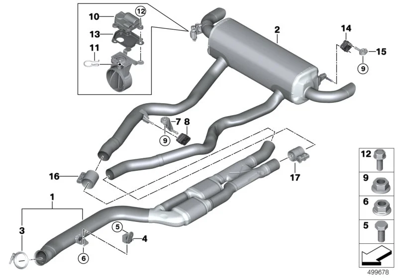 BMW RP Ottopartikelfilter mit Vorrohr G20 G21 18309454950