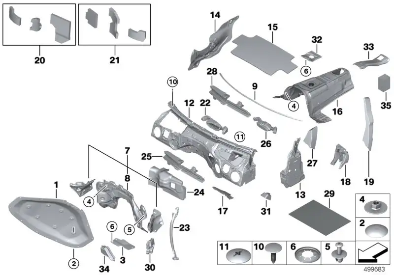 BMW Abdichtung Seitenrahmen links F33 51487322915