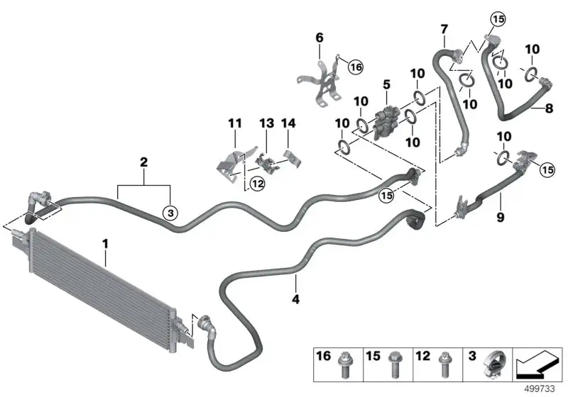 BMW Getriebeölkühler G20 G21 M40i 17219494828