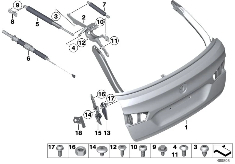 BMW Linsenschraube mit Bund E83 F11 51643413225