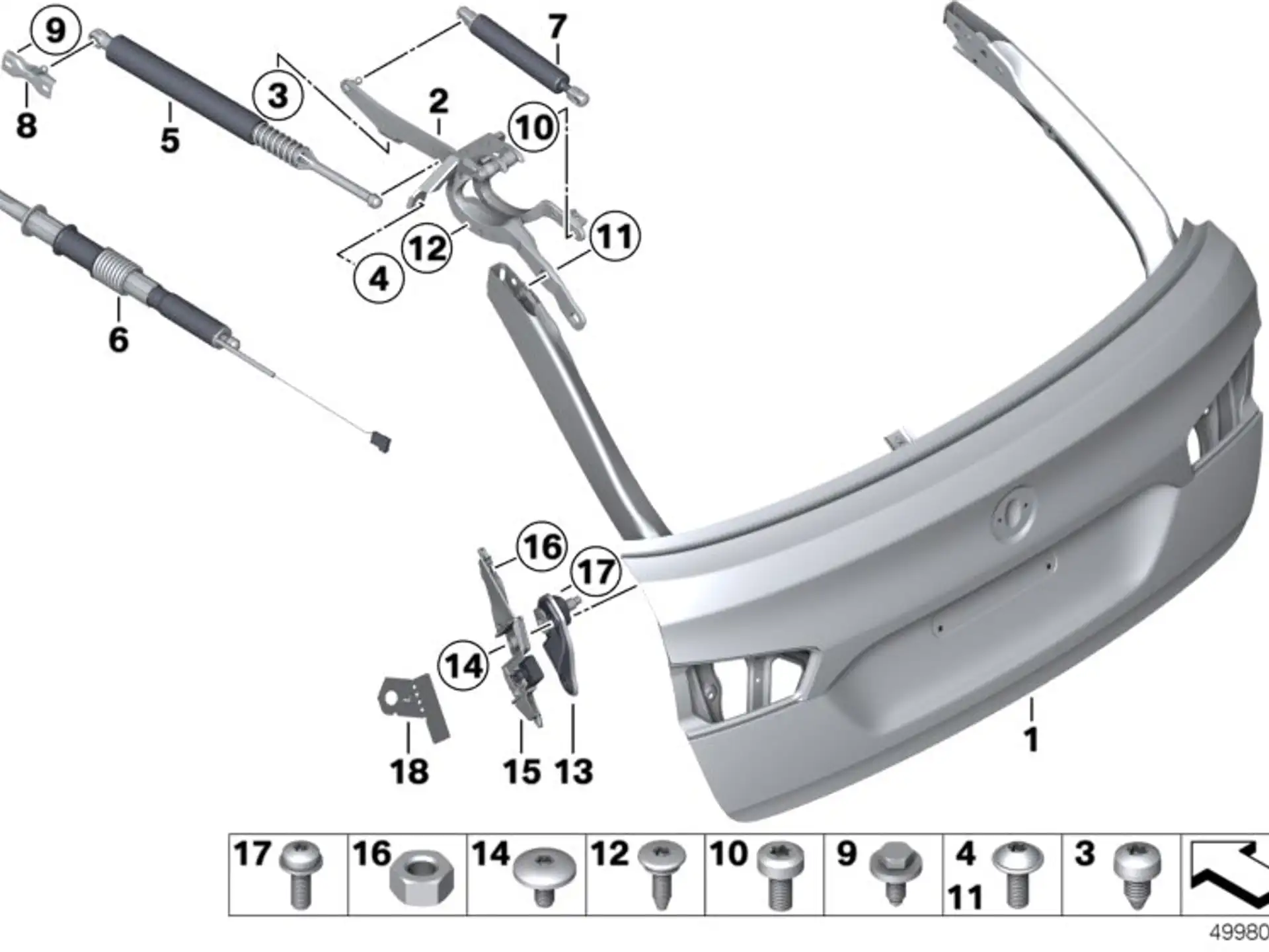 BMW Linsenschraube mit Bund E83 F11 51643413225