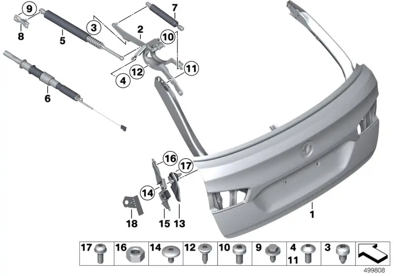 BMW Linsenschraube mit Bund E83 F11 51643413225