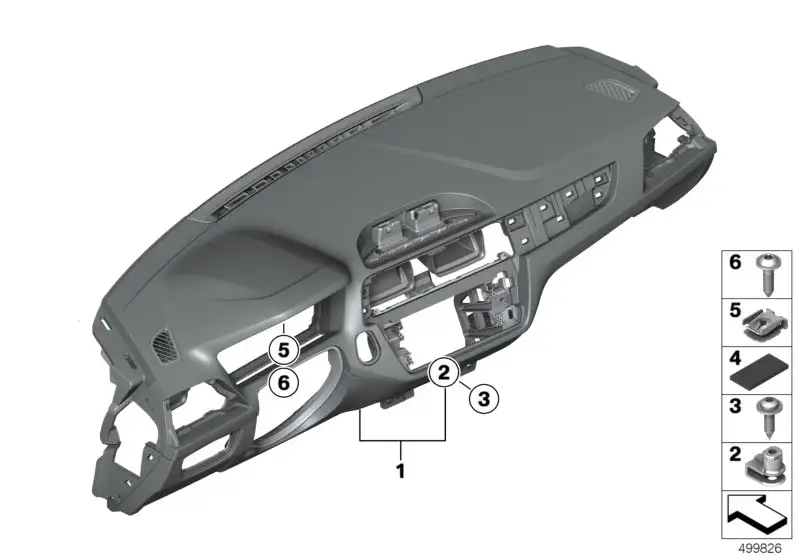 BMW Instrumententafel mit Ziernaht F20 F21 F22 F23 F87N 514579434
