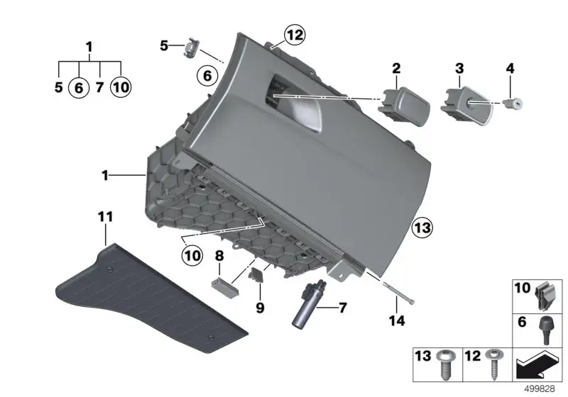 BMW Einlegematte Handschuhkasten 51169226050 - Bildposition 11
