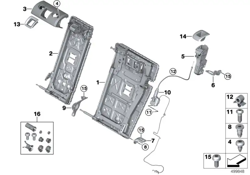 BMW Verriegelungsbügel rechts 52207462724 - Bildposition 06