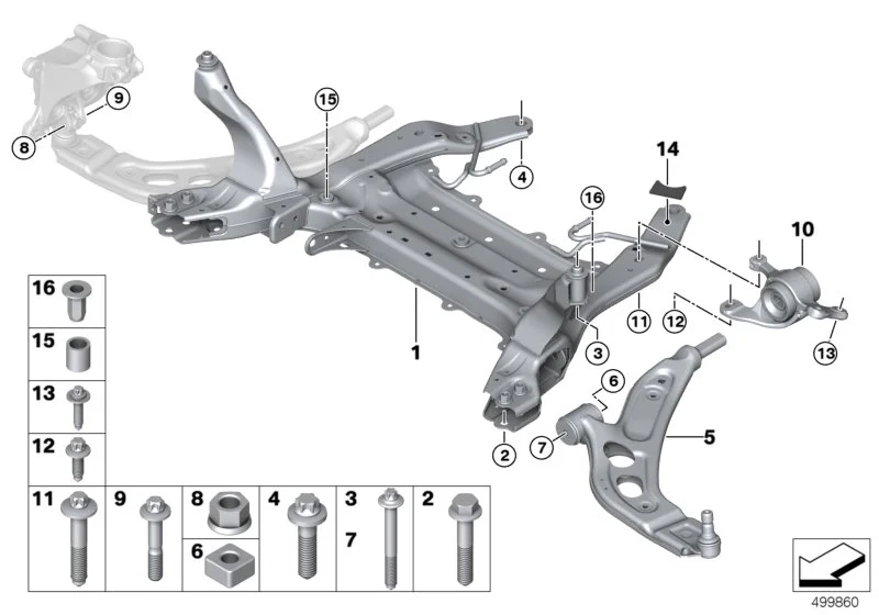 BMW ASA Schraube selbstschneidend F39 F20 F44 F45 F46 F48 F54 F55 F56 F56E F57 F60 33306857402
