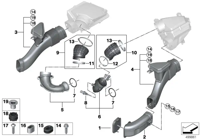 BMW Ansauggitter F95 F96 G05 G06 G07 13718662933 - Bildposition 0