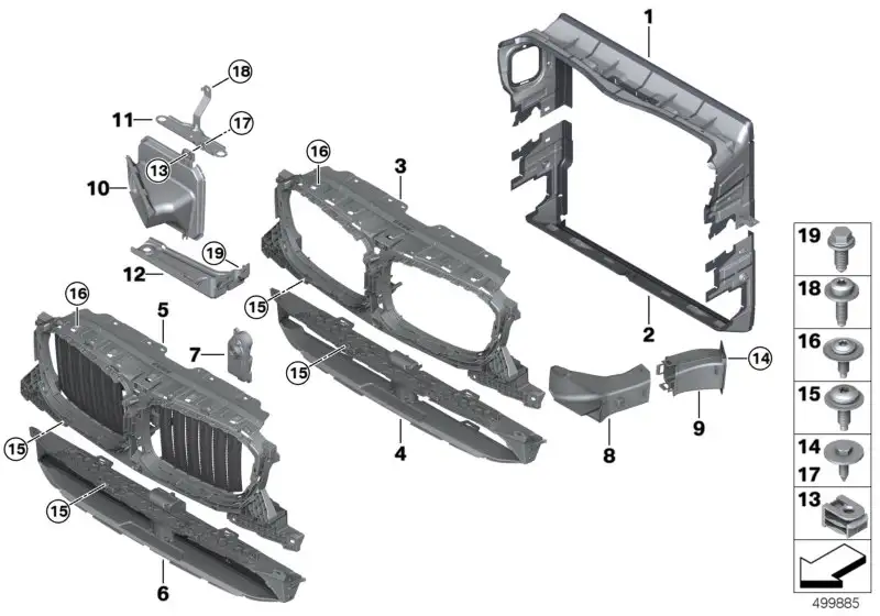 BMW Luftklappen oben G01 G02 51137497227