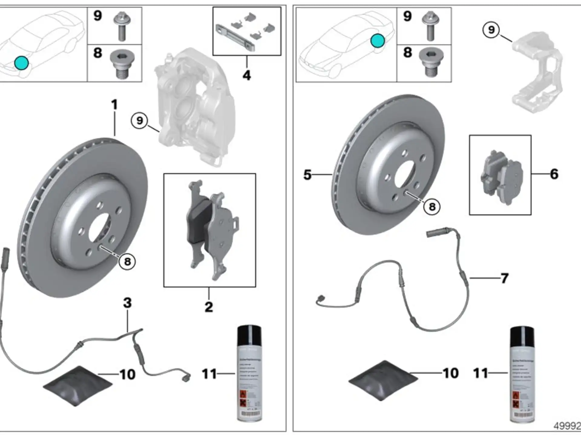 BMW Reparatursatz Spreizfeder G01 G02 G05 G06 G11 G12 G20 G21 G30 G31 G32 34116883731
