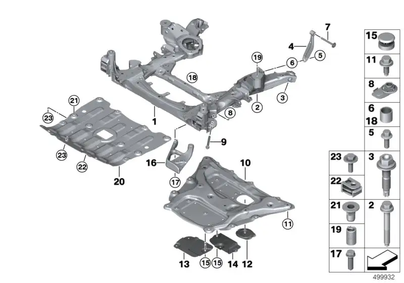 BMW Vorderachsträger F95 F96 G05 G06 G07 31106884852