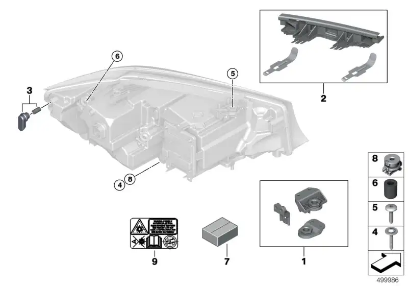 BMW Distanzstück F90 F91 F92 F93 F95 F96 F97 F98 G01 G02 G05 G06
