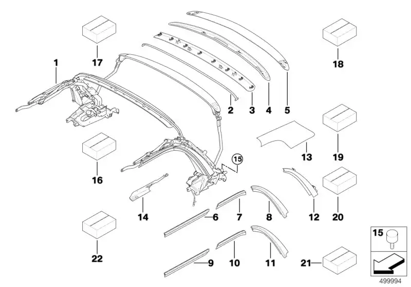 BMW Dichtung vorne links 54342758099 - Bildposition 09