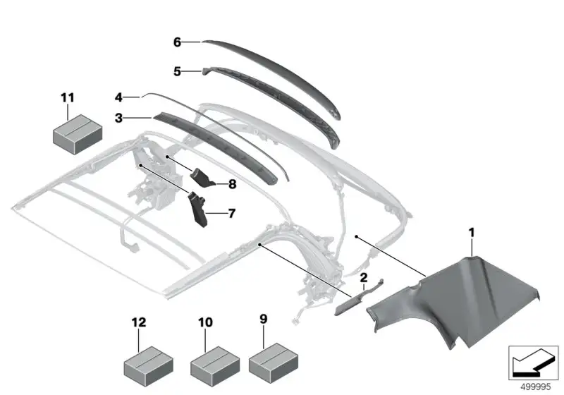BMW Blende Spriegel F57 54347364802 - Bildposition 05
