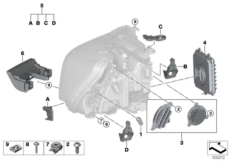 BMW LED Modul Blinker/ Tagfahrlicht links F45 F46 63217491663