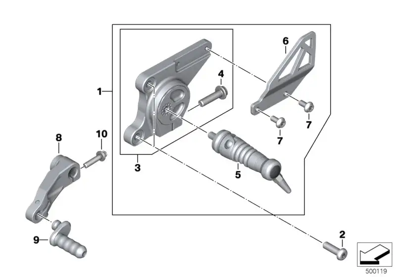BMW Trittstück Schaltung K21 K22 K23 K32 K33 46718396524
