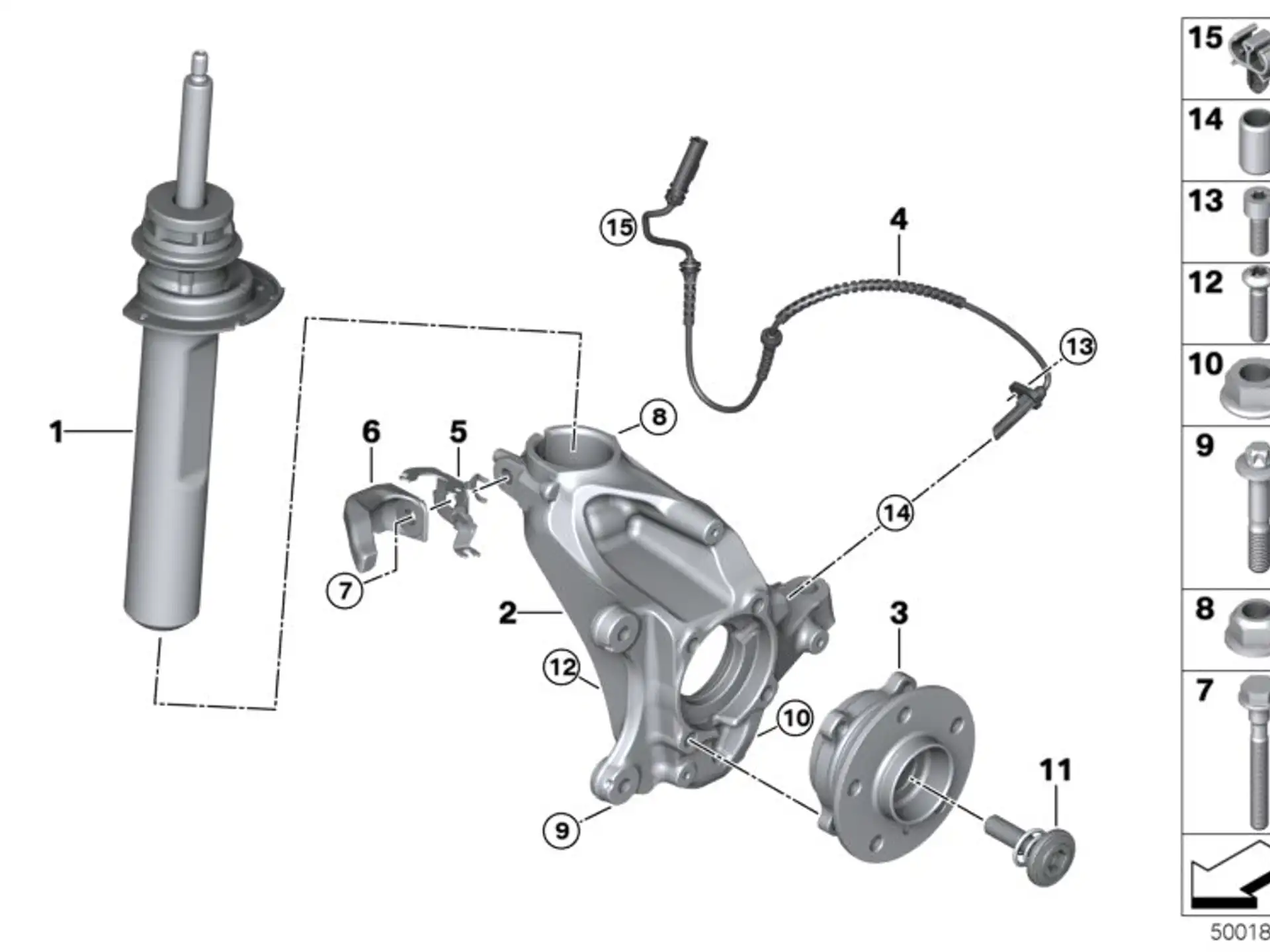 BMW Schwenklager Sturzkorrektur links F39 F20 F44 F45 F46 F48 F54 F60 31216876851