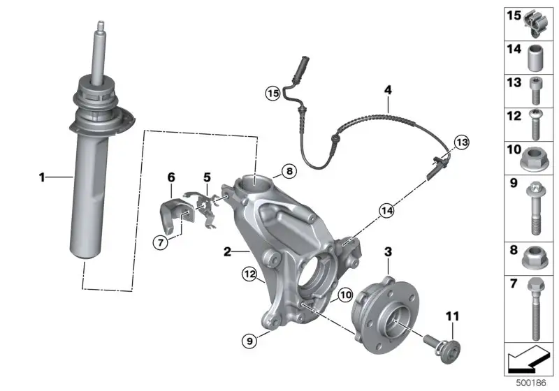 BMW Schwenklager Sturzkorrektur links F39 F20 F44 F45 F46 F48 F54