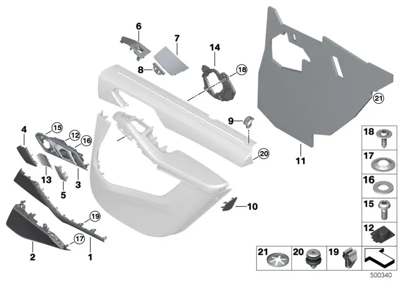 BMW Blende Türöffner innen links F95 F96 G05 G06 G07 51426997693