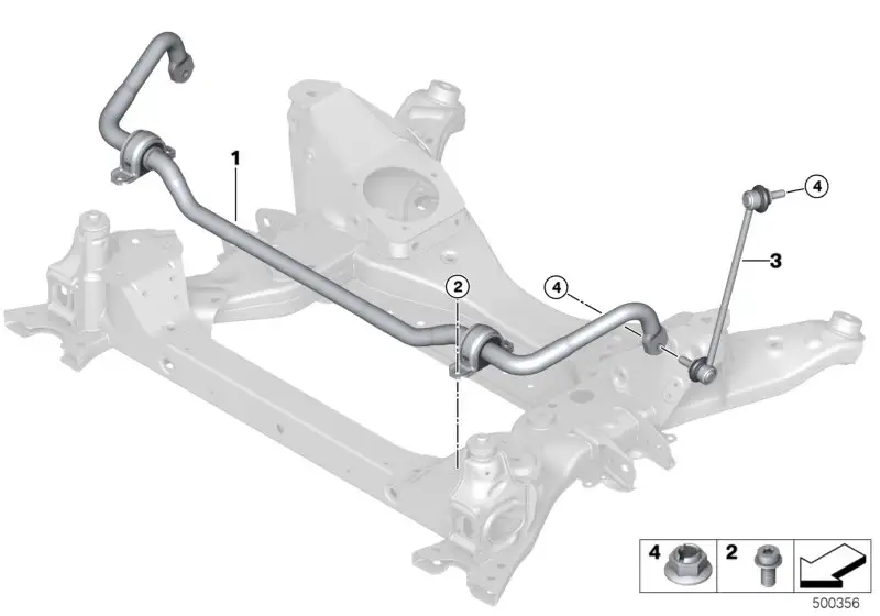 BMW Stabilisator mit Gummilager vorn 31308093412