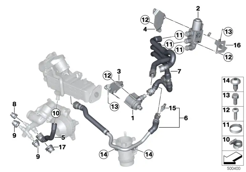 BMW Halter Umschaltventil F01 F02 F07 F10 F11 F15 F16 F25 F26 115