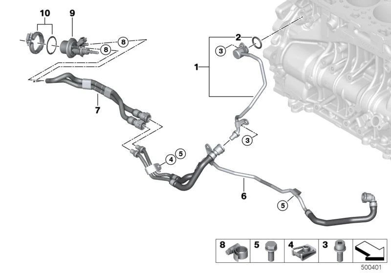 BMW Befestigungssatz Dichtung F07 F10 F11 F15 F16 F20 F21 F22 F23 F30 F31 F32 F33 F34 F36 G11 G12 18308578628