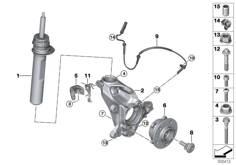 BMW Impulsgeber DSC vorn 34526858468 - Bildposition 09