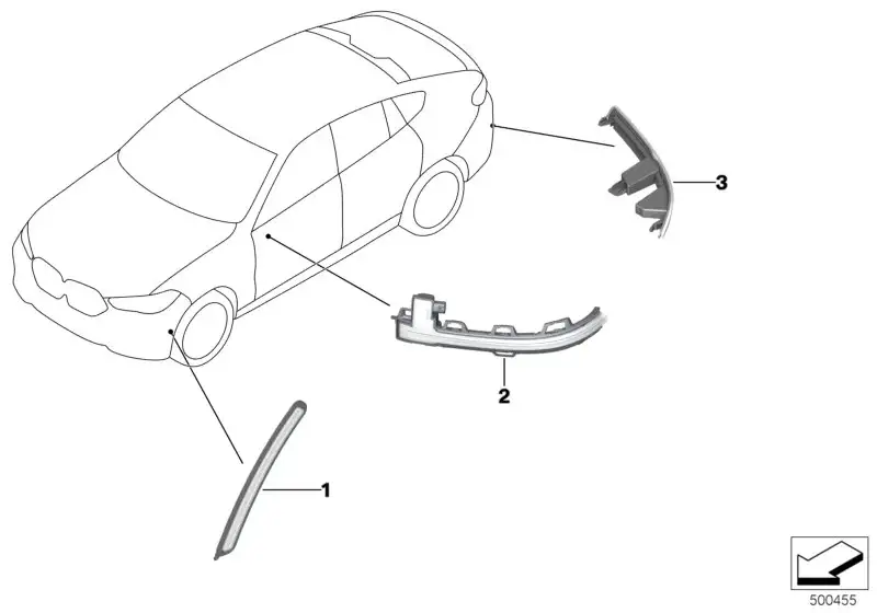 BMW Rückstrahler hinten rechts 63147442284