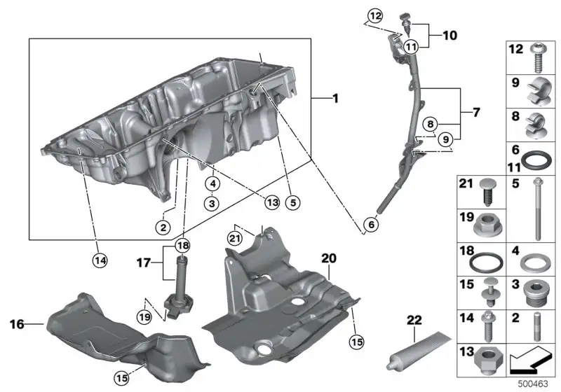 BMW Abdeckung Akustik vorne 11148570574 - Bildposition 16