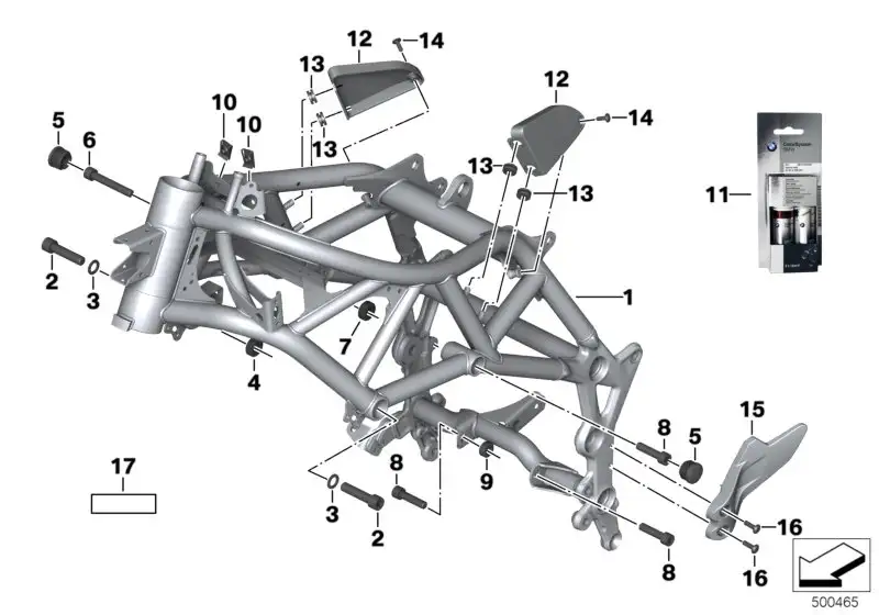 BMW Blende Rahmen aussen links K70 K72 K75 46637708065