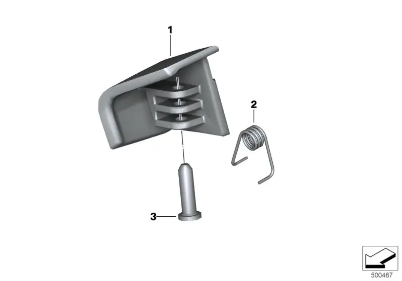 BMW Betätigungshebel rechts K18 46638556358