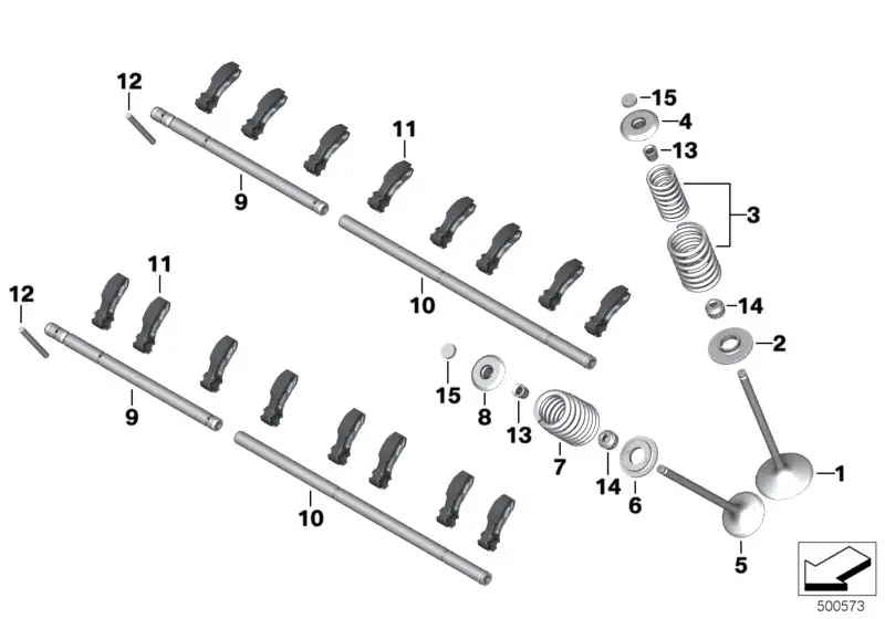 BMW Ventilfeder Auslassventil K67 11348405214
