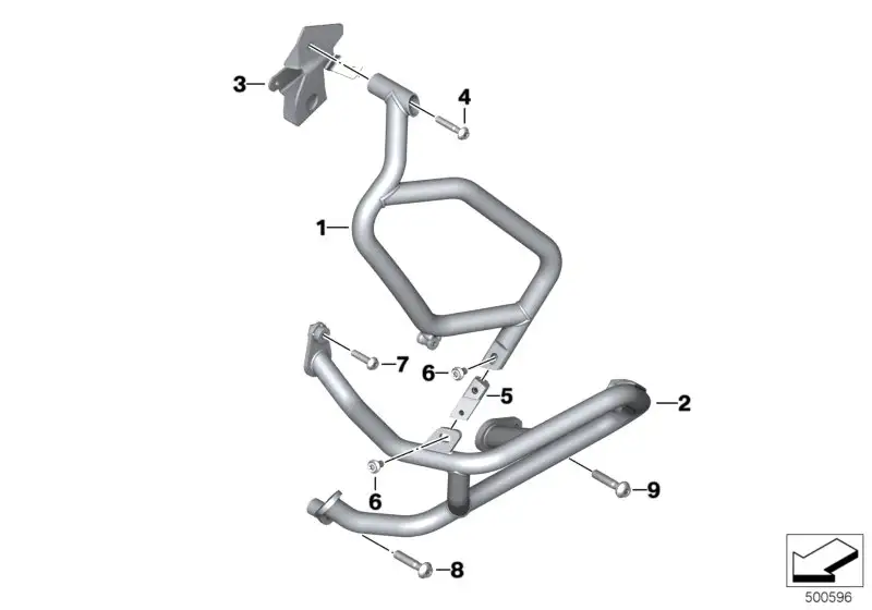 BMW Motorschutzbügel rechts 46638563808