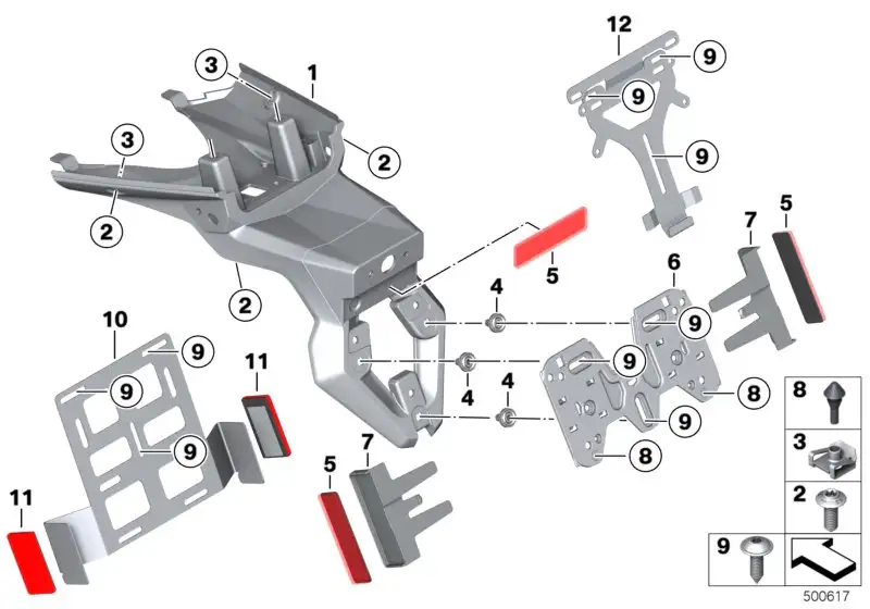 BMW Aufnahme Rückstrahler 63148546605