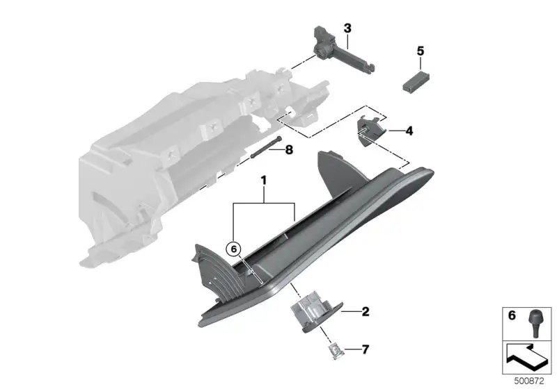 BMW Öffner Handschuhkasten abschliessbar 51167948436