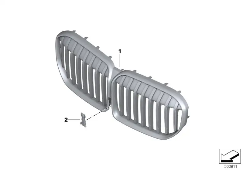 BMW Blende Ziergitter Front G11 G12 51747475346