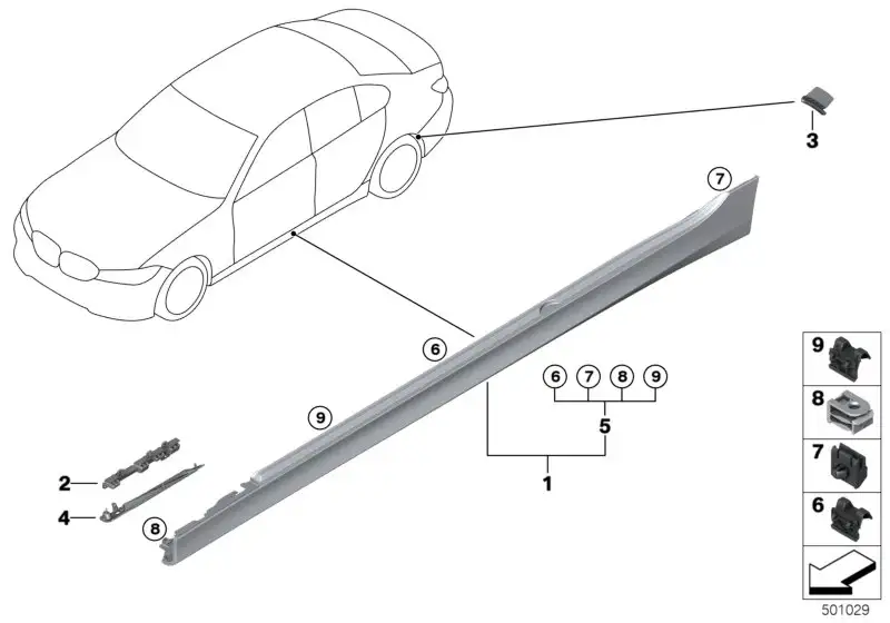 BMW Clip Nassbereich G20 G21 G28 51127488348 - Bildposition 09