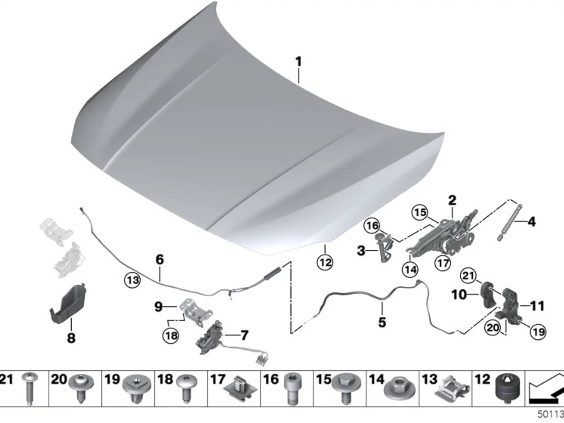 BMW Gasfeder Frontklappe F20 F44 51237473453