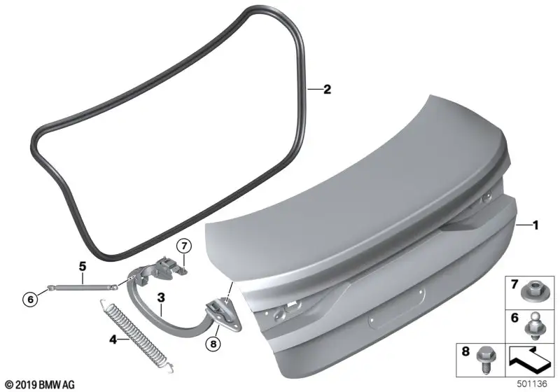 BMW Heckklappe F44 41009462996
